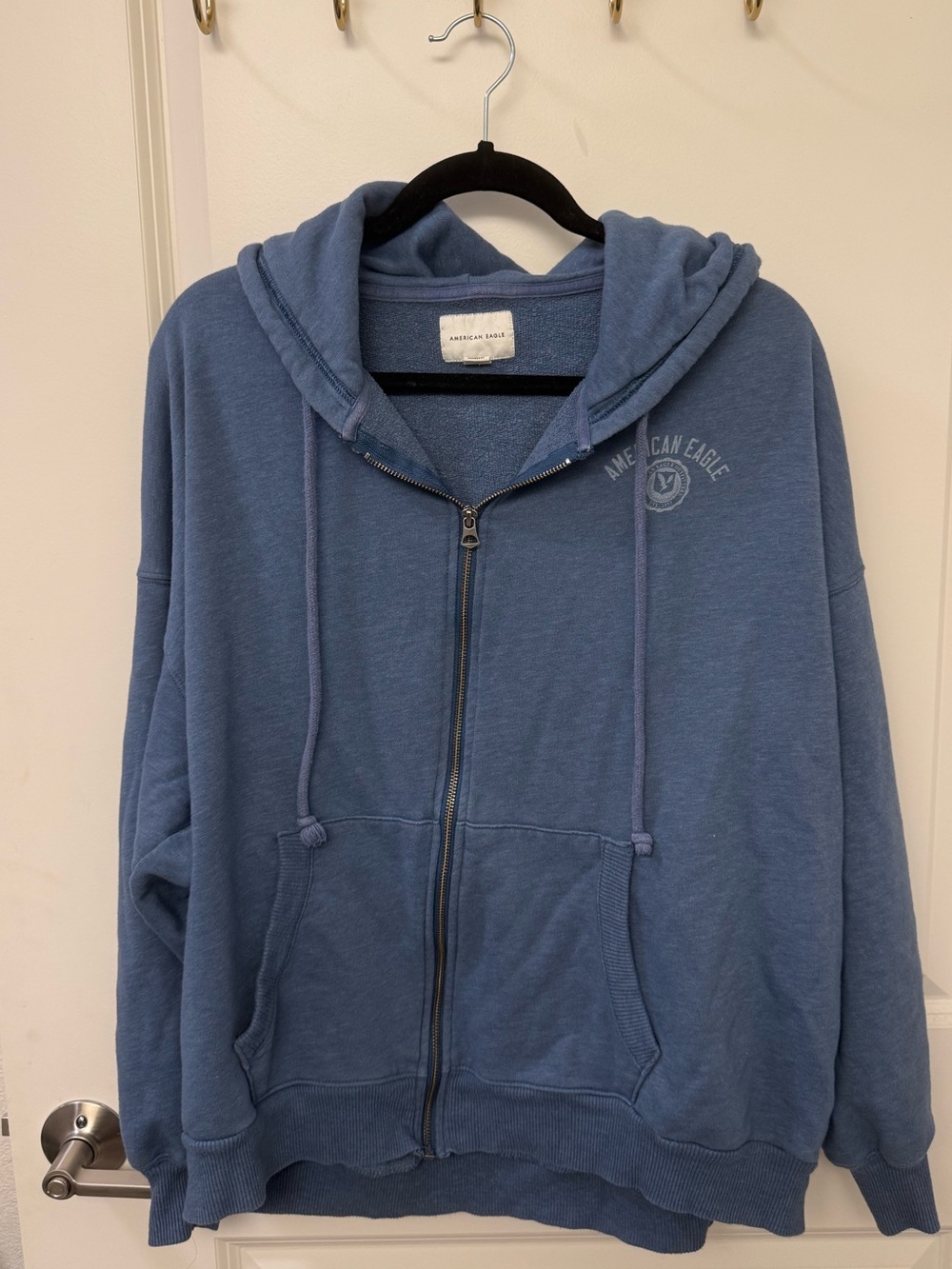 American Eagle Outfitters Blue Full-Zip Hoodie